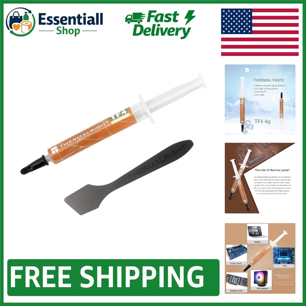 Effortless Application TF4 4g Thermal Paste - Reliable Cooling for CPUs/GPUs