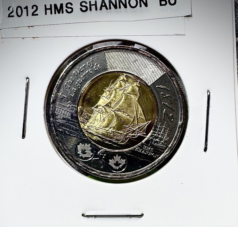 2012 Hms Shannon Tonnie Coin Canada Uncirculated