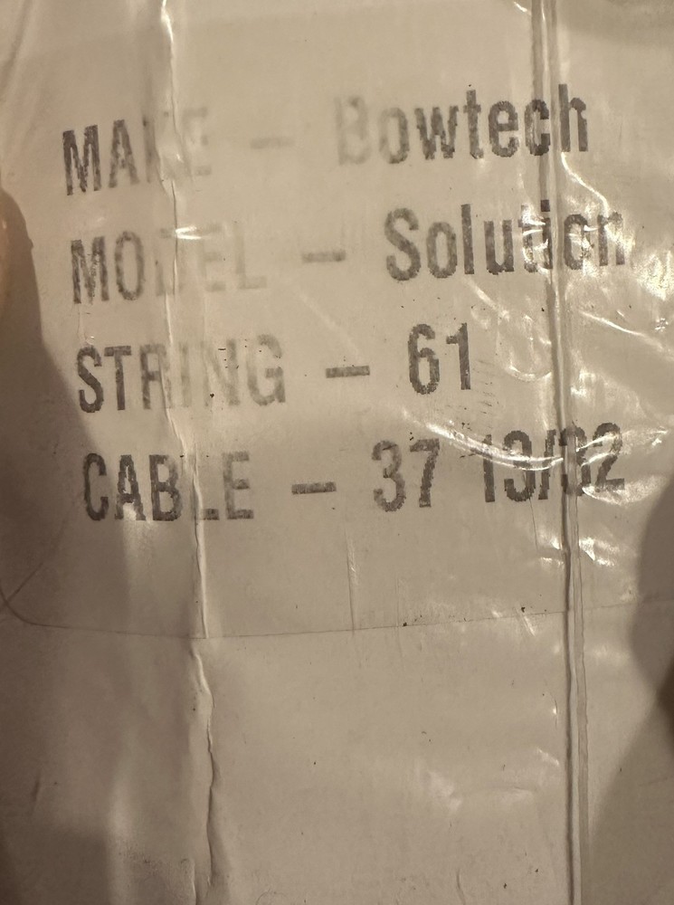 Threadz Custom Bowstring Bowtech Solution String 61” Cable 37 13/32