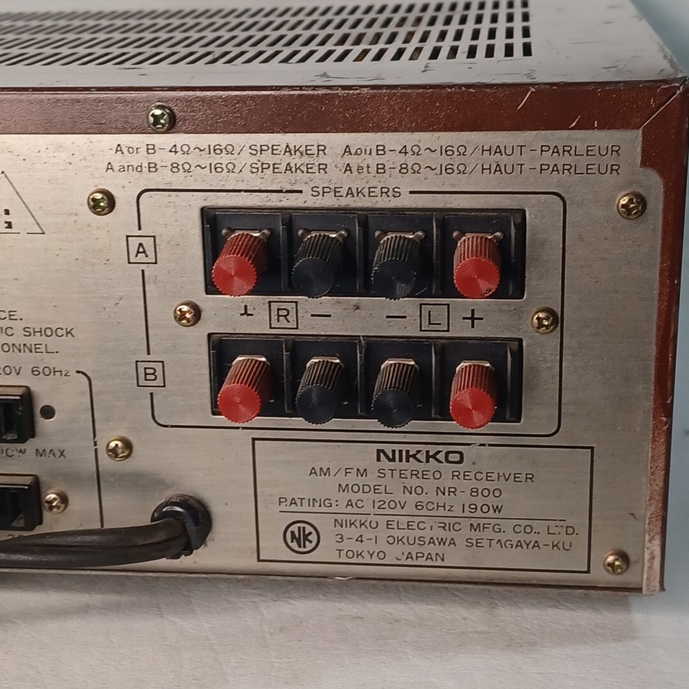 NIKKO NR-800 Receiver Silver, Tested & Working