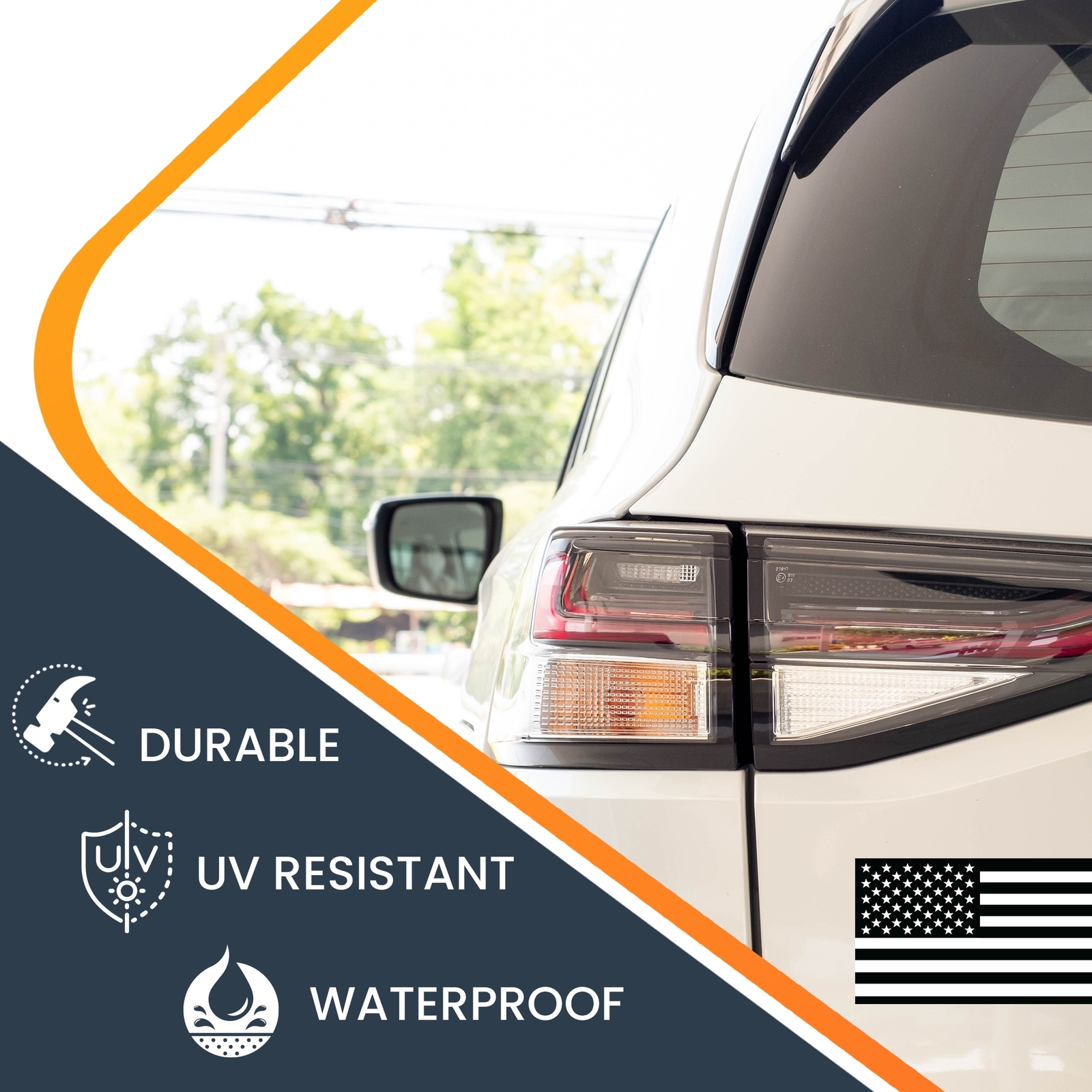 Black and White American Flag Magnet Decal, 3x5 Inches Automotive Magnet for Car