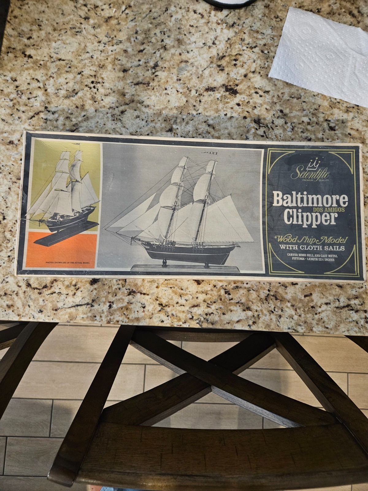 Scientific Models BALTIMORE CLIPPER Dos Amigos Wooden Ship Model Kit NOS Sealed