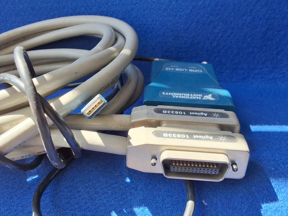 National Instruments GPIB-USB-HS Interface Adapter w/ Agilent 10833B cables.