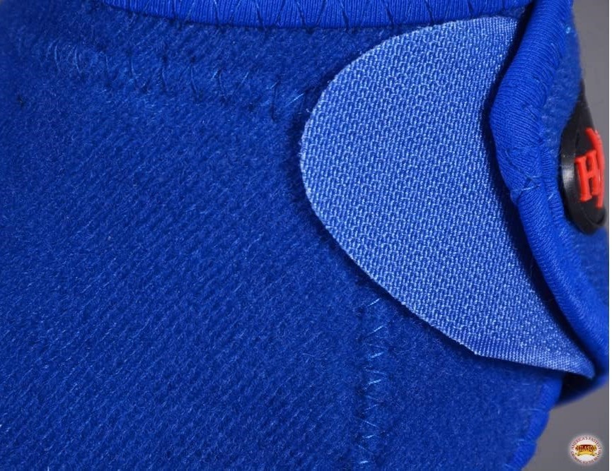 HILASON Bell Boots Pair M Horse No Turn Vented Protect Hook Loop Quick Wrap Blue