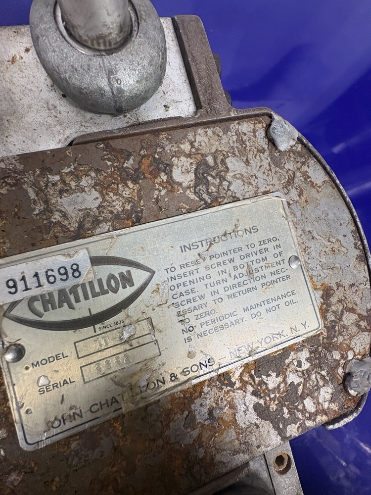 Vintage Chatillon TD-5000 X 50 Mechanical Crane Scale Dynamometer