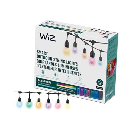 48FT Color Changing Outdoors - Water and Weatherproof - Adapter String Light