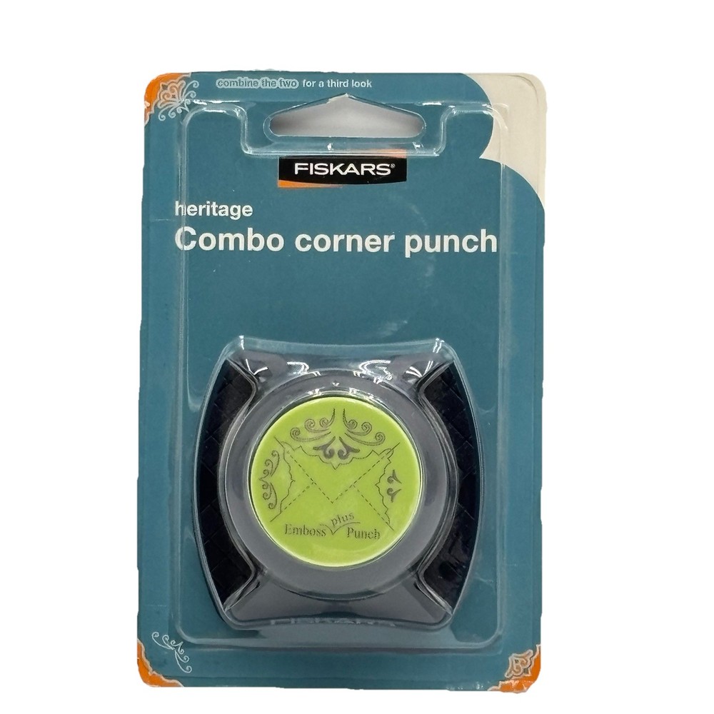 Fiskars Corner Combo Emboss & Punch - Heritage - 2387  - NEW
