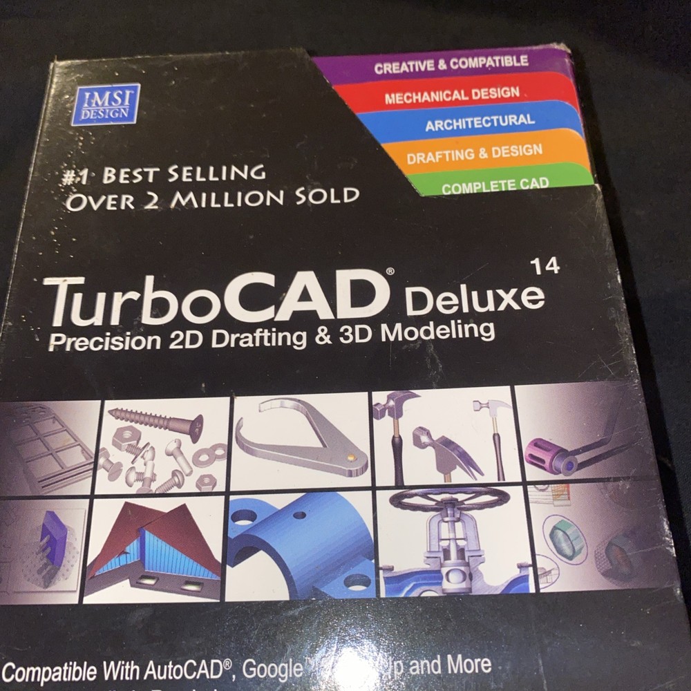 TurboCAD Deluxe 14 Precision 2D Drafting & 3D Modeling *Sealed*