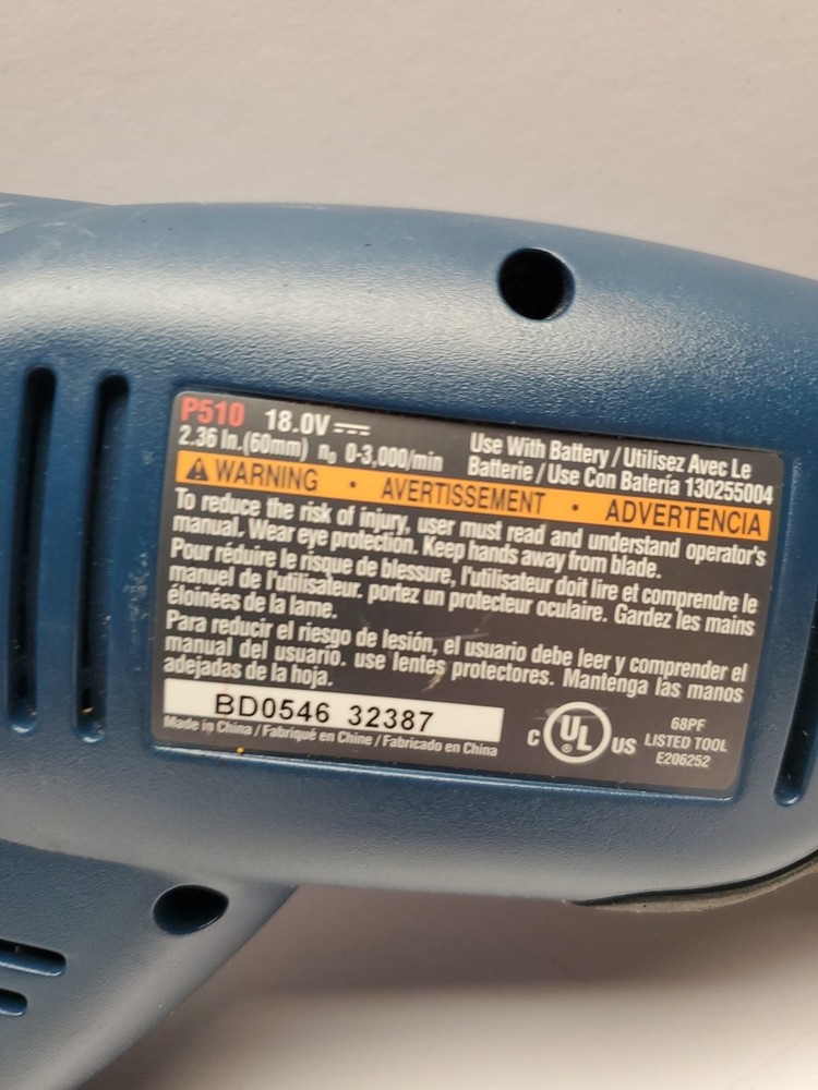 Ryobi 18V Reciprocating Saw One Plus System P510 Tool Only Tested Working