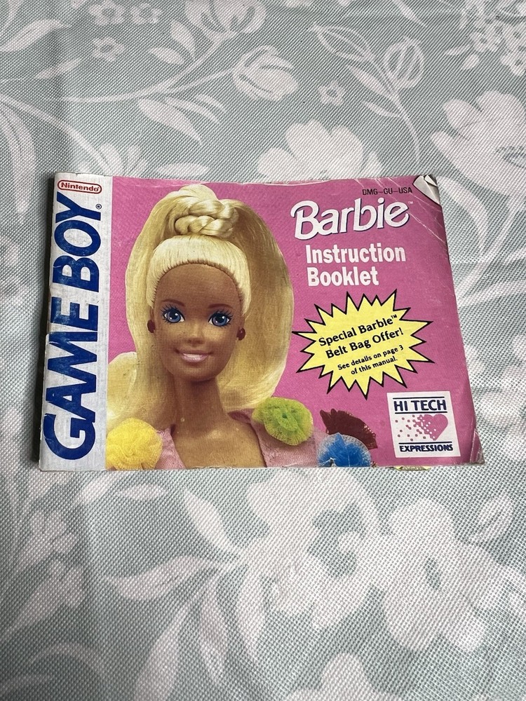 Nintendo Gameboy Instruction Manual Only Barbie