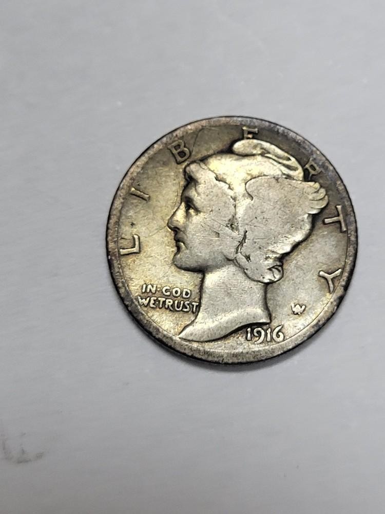1916  Mercury Dime