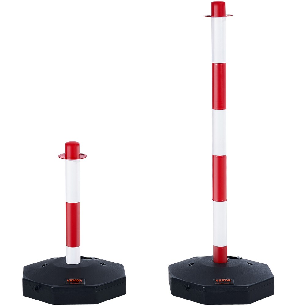 VEVOR 4PCs Traffic Delineator Post Cones with Fillable Base 8FT Chain Adjustable