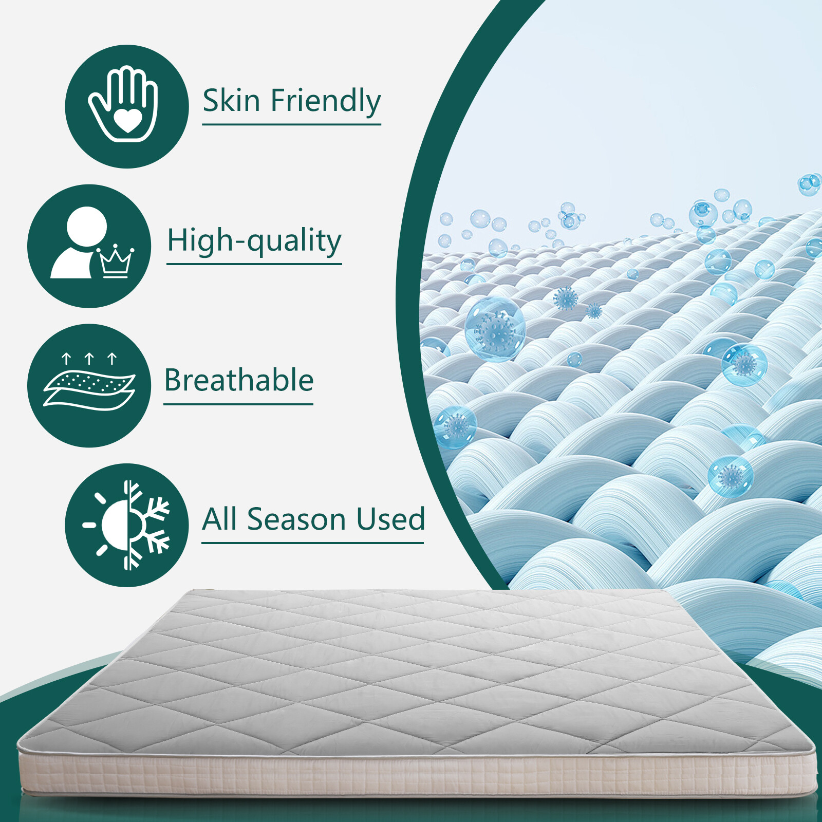 NAIZEA Japanese Floor Mattress Mattress Topper for Back Pain Camp Mattress Mat