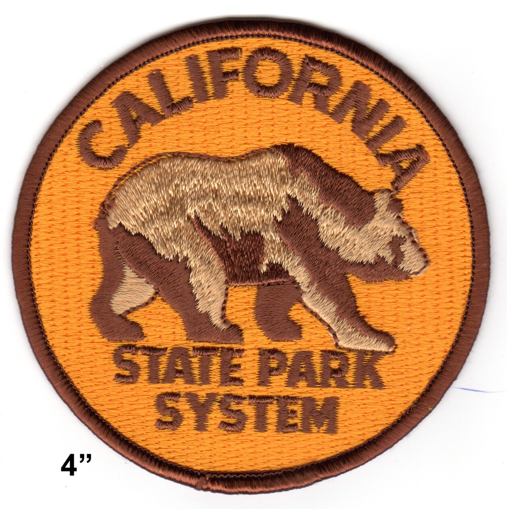 California State Park System Ranger - 4" unique BACKWARDS BEAR uniform patch