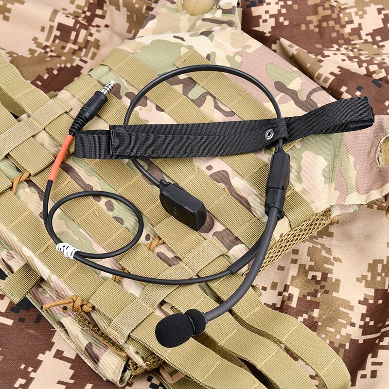 Tactical Headset Signal Bone-Conduction Speaker MH180-V For Interface 7.0PLUG