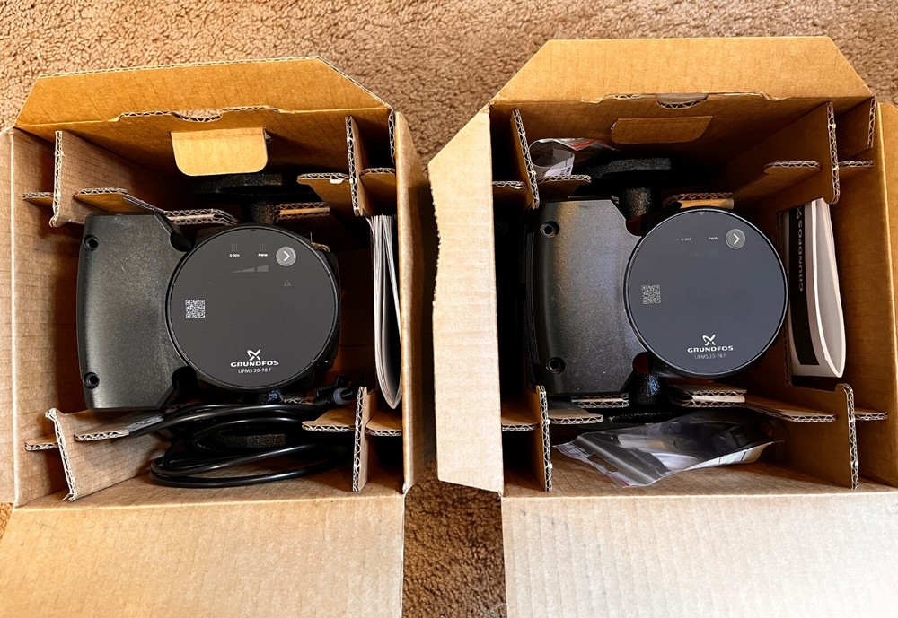 Two grundfos upms 20-78s model A pumps