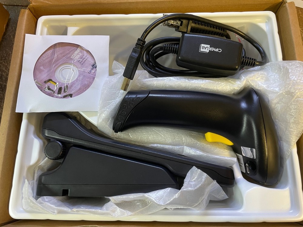 CipherLab A1502LBK0H001 Barcode Scanner + Stand + USB Kit