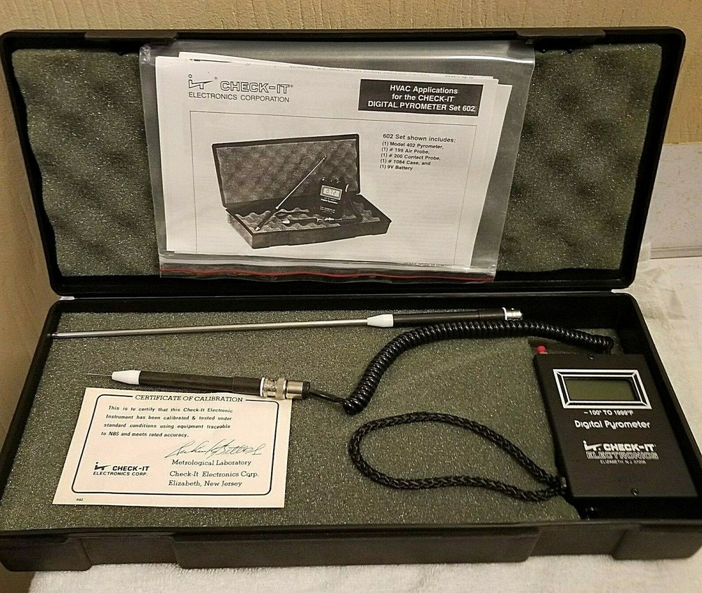 Check-It Model Set 602 Service Engineer Digital Pyrometer Set HVAC Applications