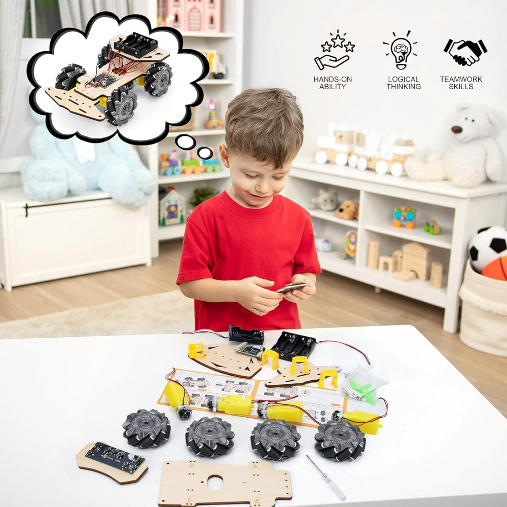 STEM RC Robot Car Assembly Kit, Engineering Building Toy for Ages 8-16