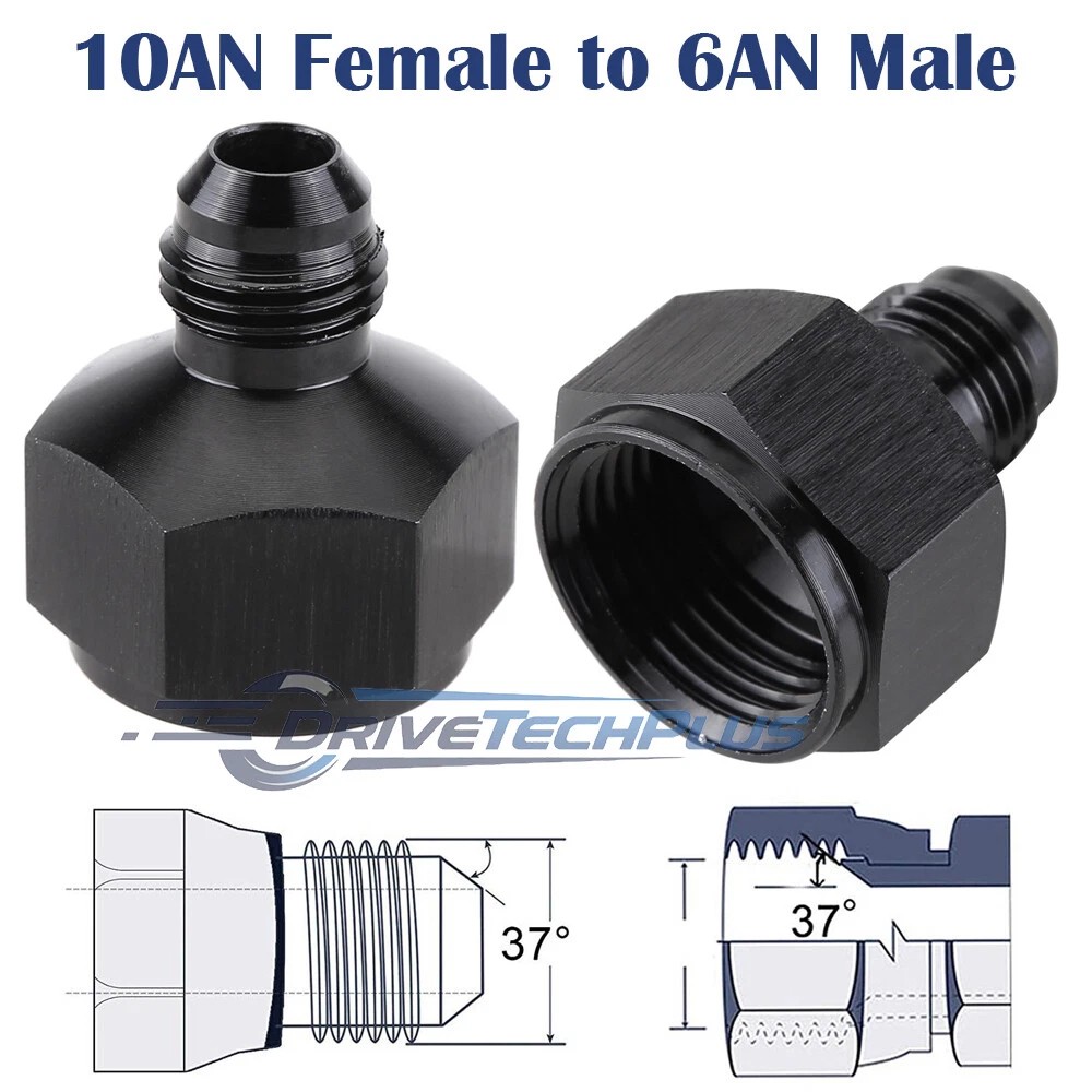 10 AN Female - 6 AN Male Flare Fitting Reducer Adapter 10AN to 6AN - Universal