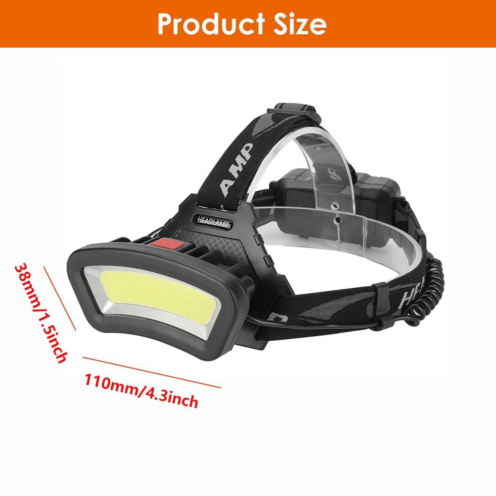 2 Pack LED Headlamp Headlight USB Rechargeable Waterproof Head Light Flashlight