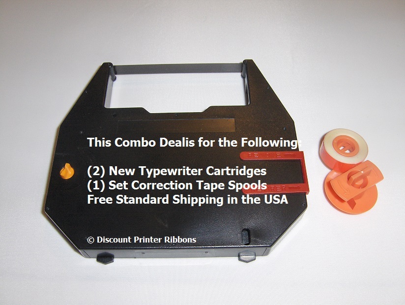 Combo Deal Sears 53209Typewriter Ribbons + Correction Spool