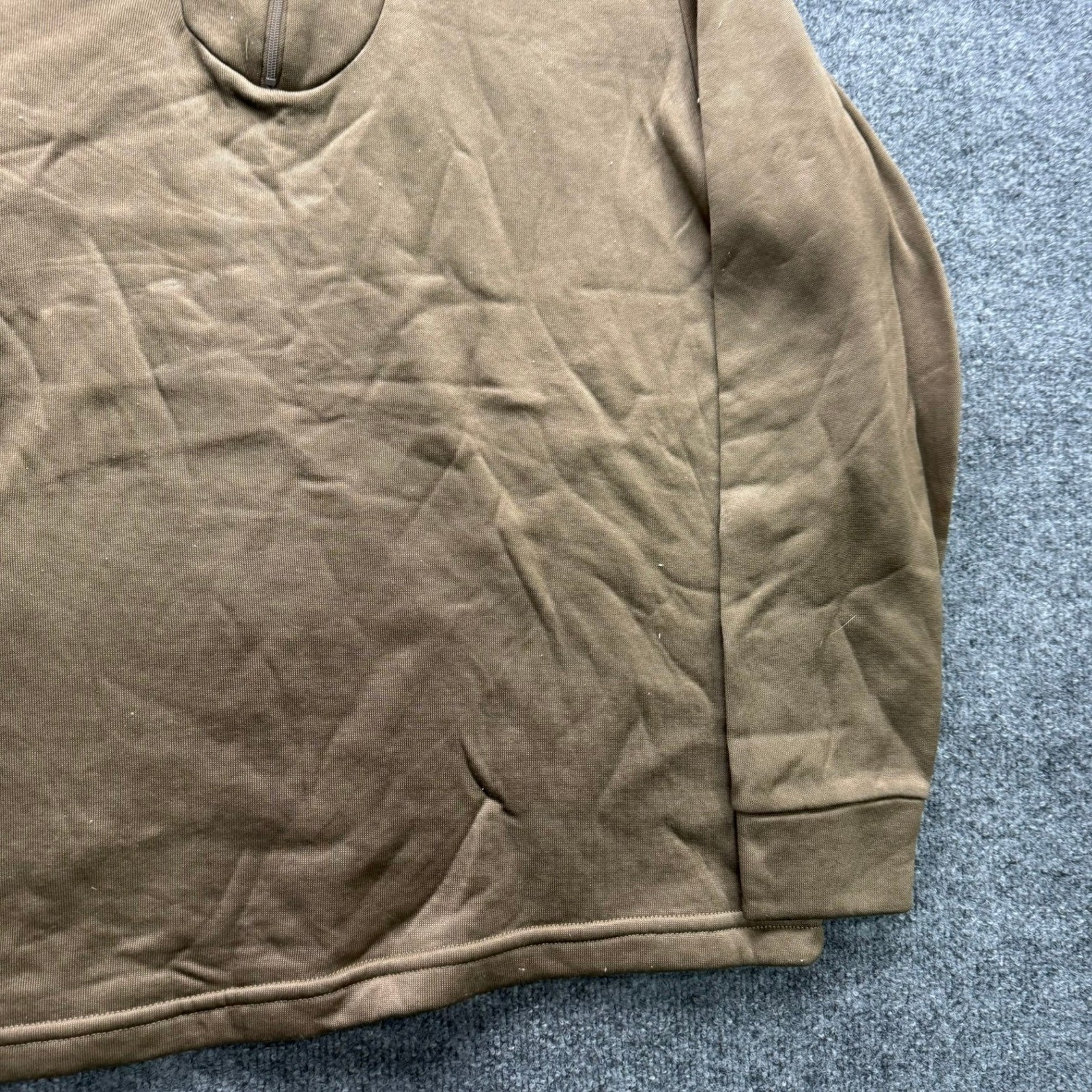 Cold Weather Undershirt Men's L Brown 1/4 Zip Polypropylene Thermal Base Layer