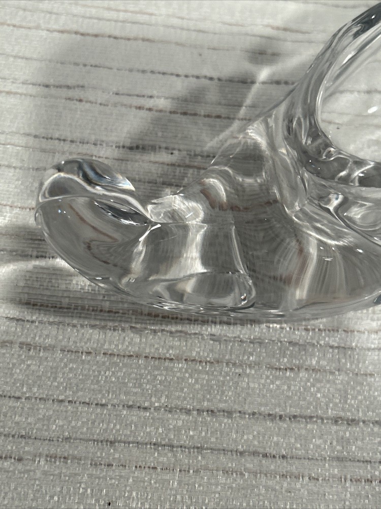 Large Clear Glass Elf Shoe Planter