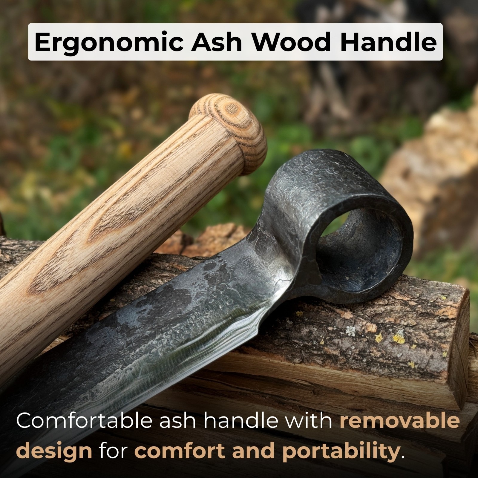 10in Blade Wood Splitting Froe Knife Blank Splitter Tool Steel Leather Sheath