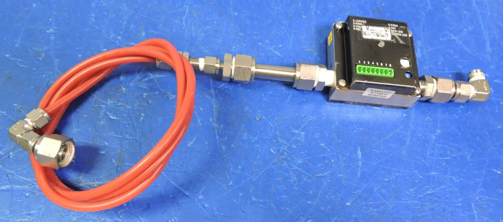 AMAT Proteus 0804SN4 Flow Meter Switch with Pipe Fittings Hose Applied Materials