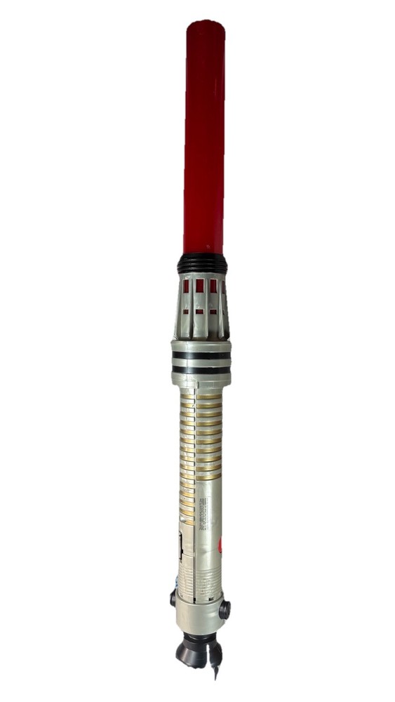 Star Wars Red Lightsaber With Blue Crystal - Tested & Working