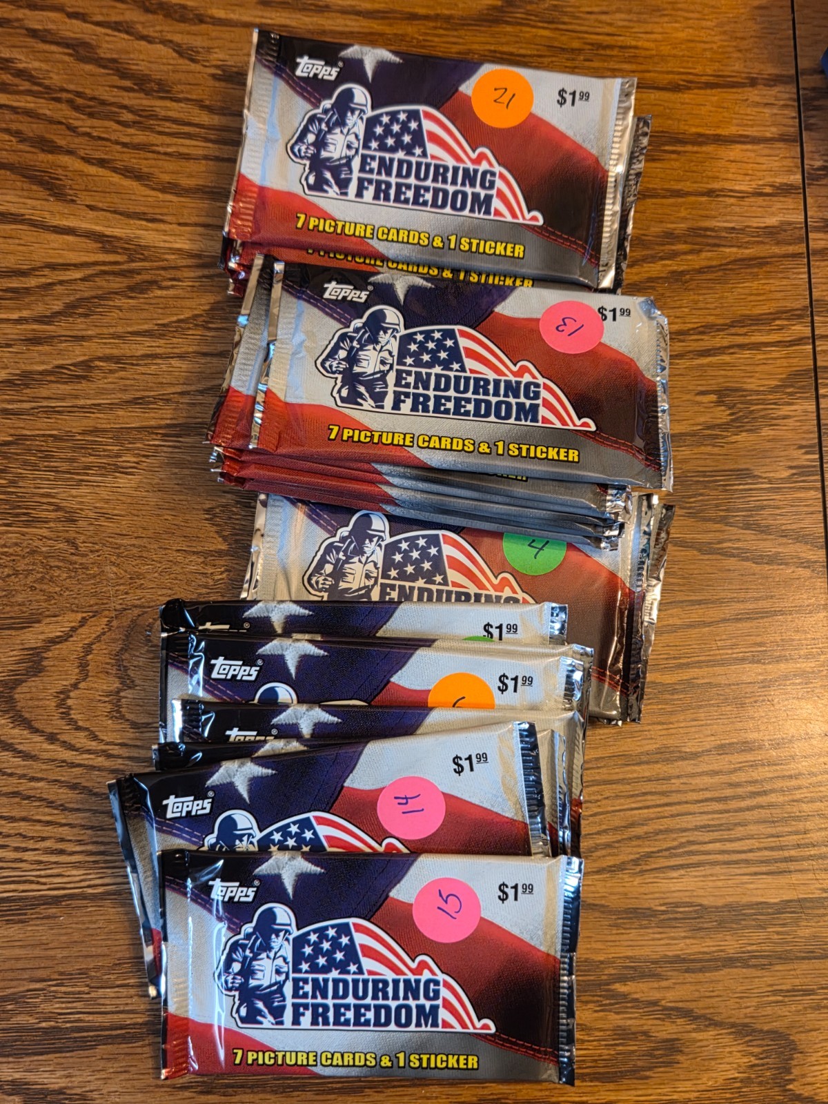 2001 Topps Enduring Freedom Factory Sealed Pack Possible Osama Bin Laden Card