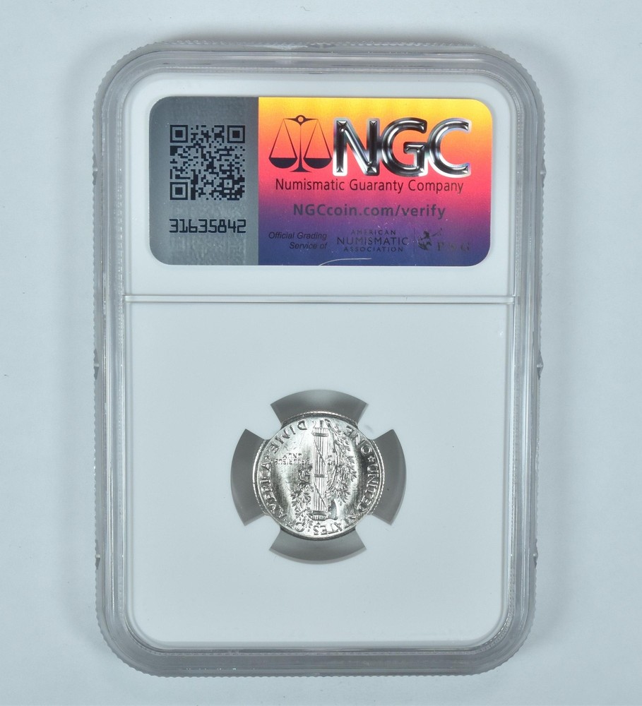 1945-S Mercury Dime MS64 FB NGC Brown Label