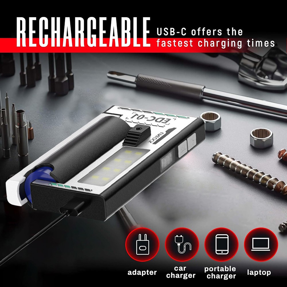 Mini Flashlight Rechargeable LED Small Flashlight Pocket Light EDC Work Light US
