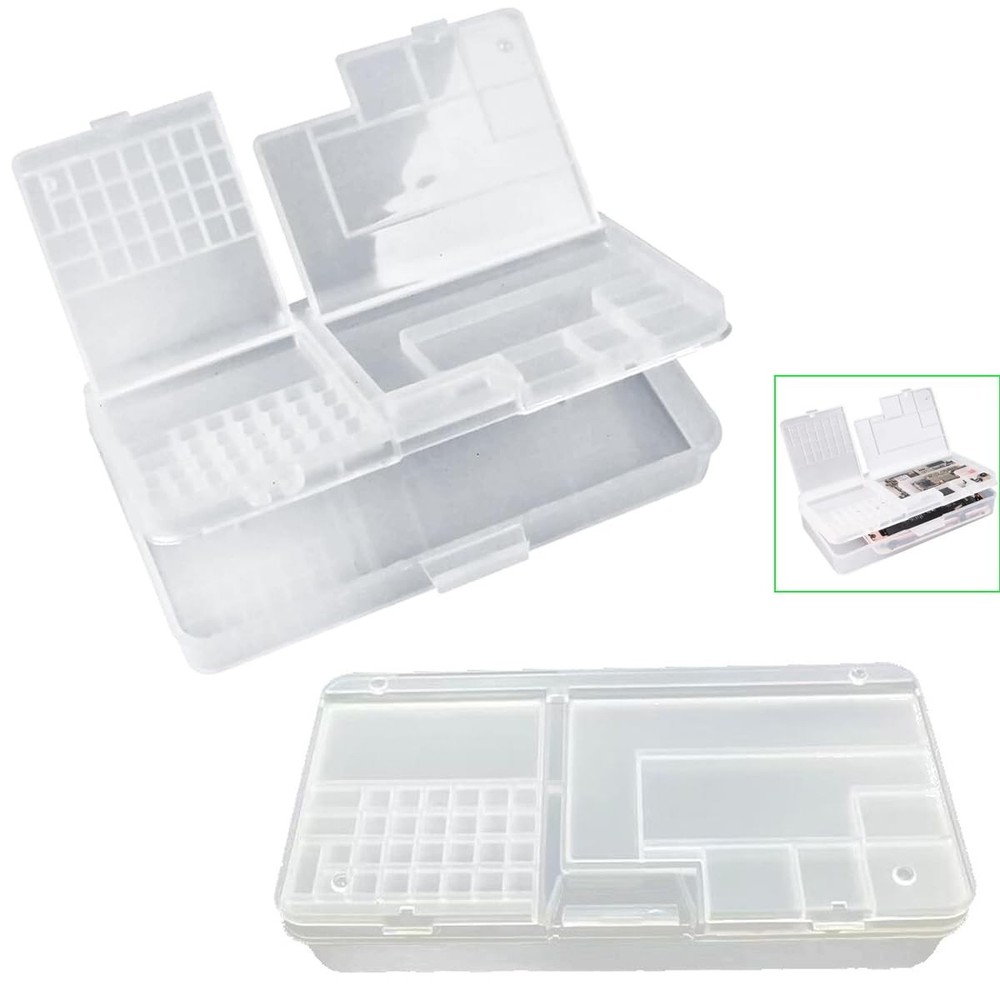 2 Pack Phone Repair Module Organizer Precision Component Storage Case Contain...