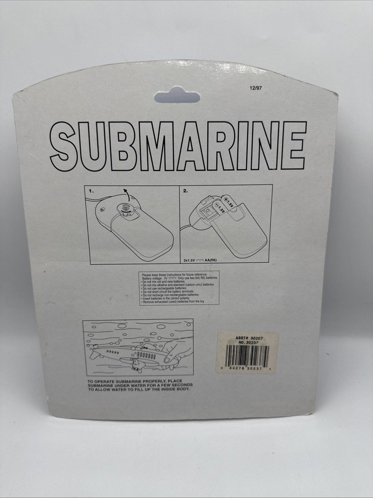 Soma International Super Submarine 3 Function w/Remote Controller 1998 NEW