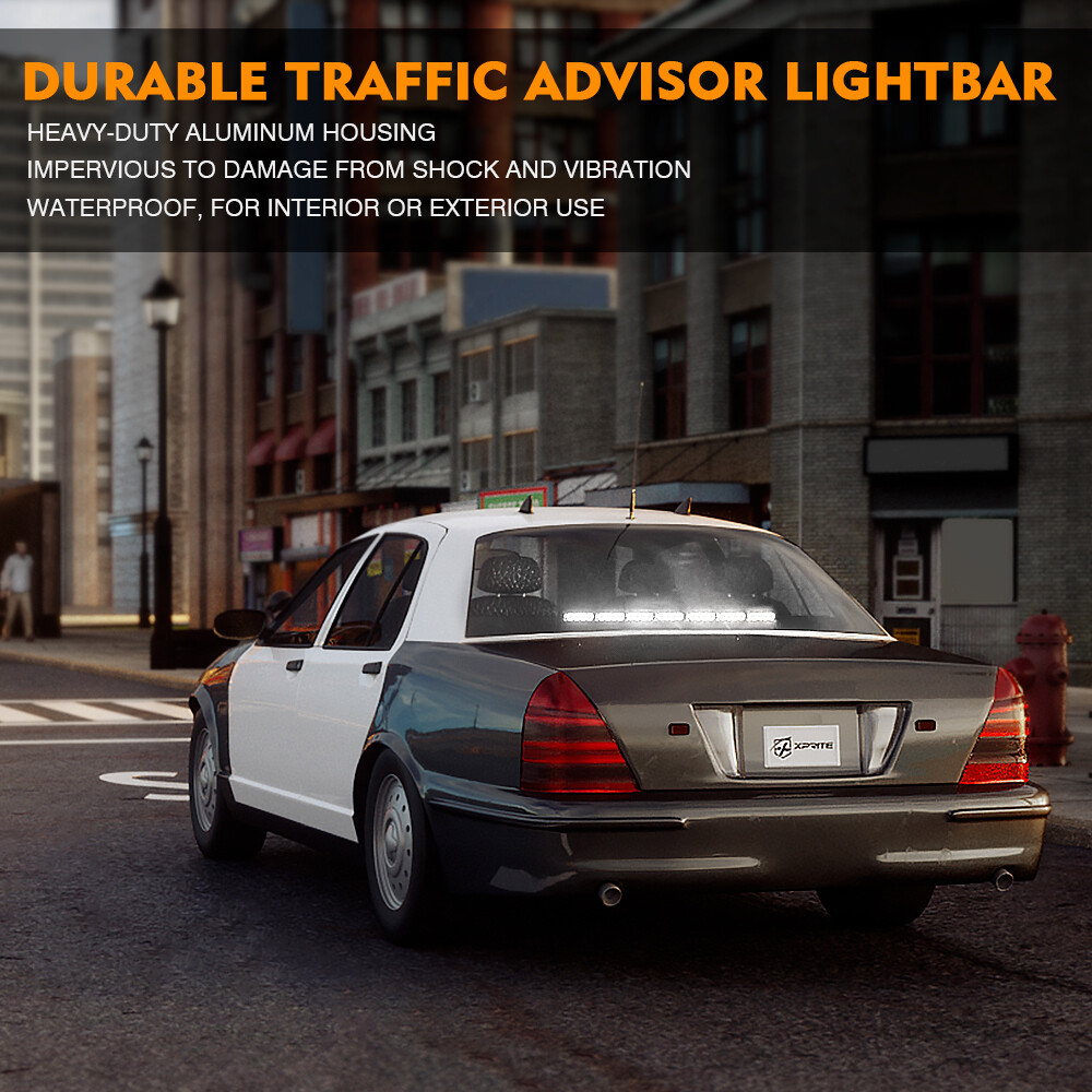 31" LED Emergency Warning Windshield Traffic Advisor Strobe Light Bar Flashing