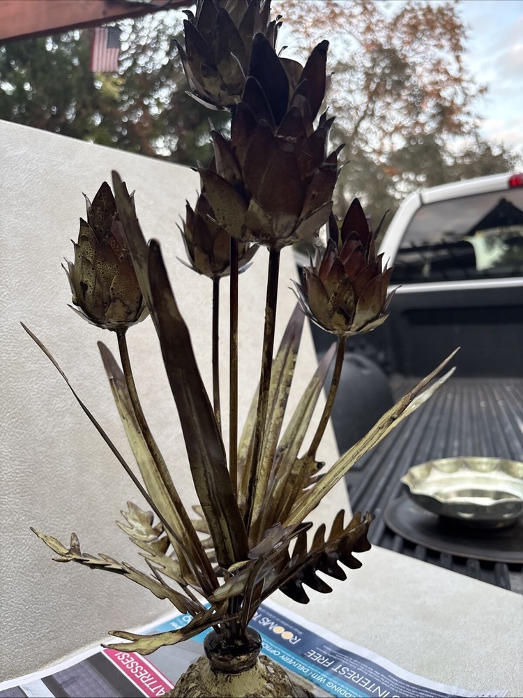Mid-Century Max Howard Toleware Candelabra