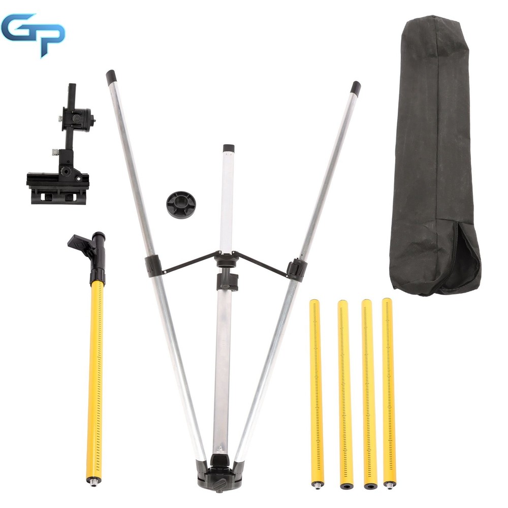 Laser Pole 12 Ft./3.7M Laser Level Pole With Tripod Adjustable Telescoping