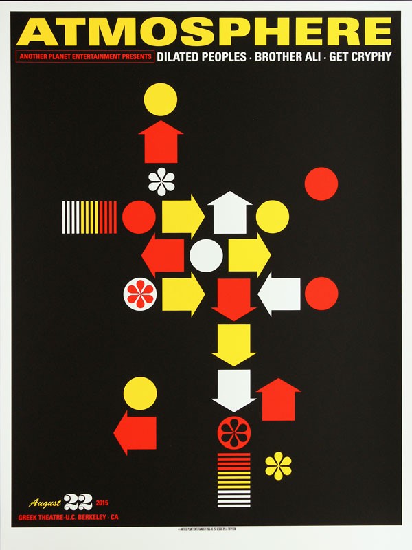 Atmosphere Dilated Peoples Brother Ali Berkeley Greek Theatre Poster Lil Tuffy