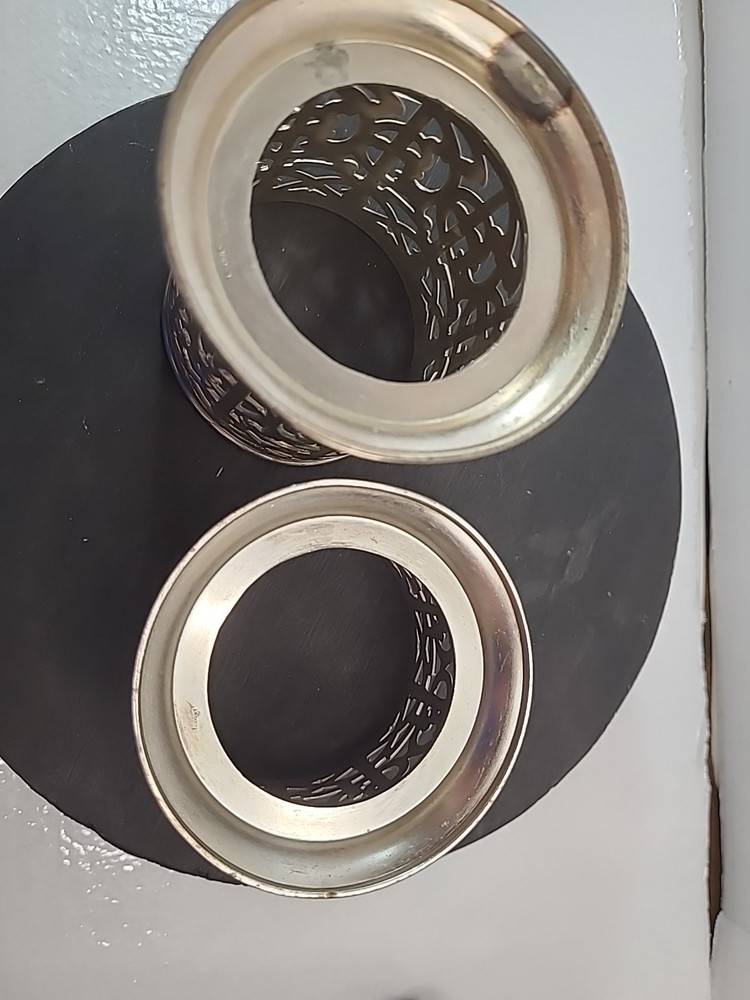 Vintage Silver Plated Candle/Cup Holder FB Rogers Pattern. Qty 2