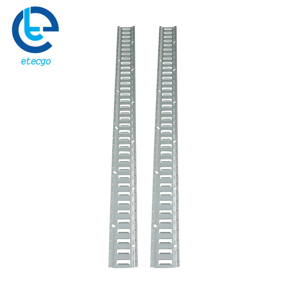 4 Piece 6' Galvanized E Track Tie Down Rail Set Silver Finish For Vans Trailers