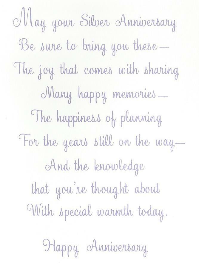 For Your Silver Anniversary (A)