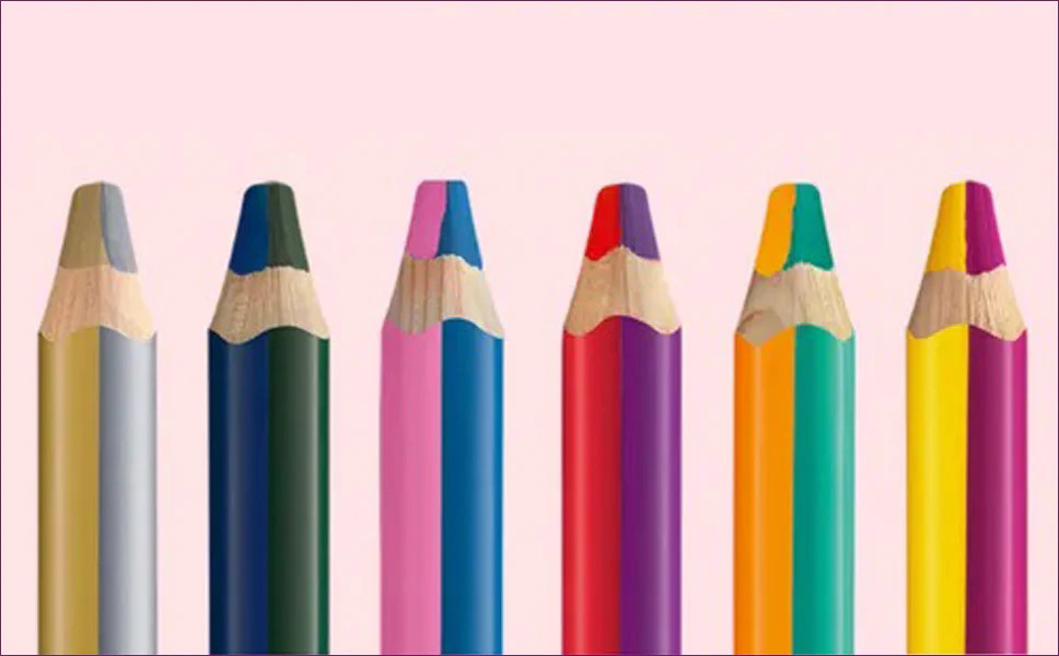 Set/6 Lamy 3plus duo Multicolor Coloring Pencils