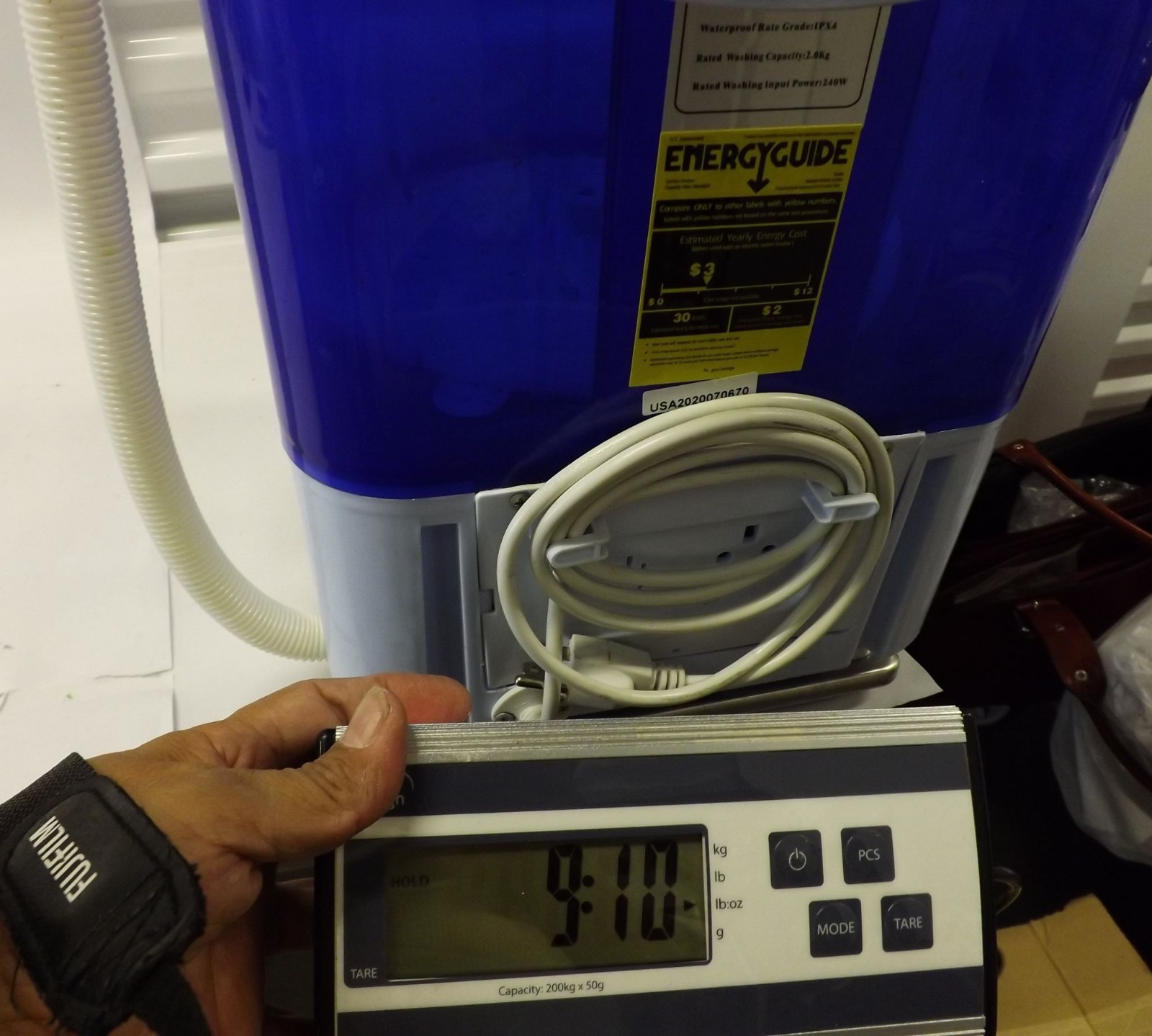 BUBBLEBAGDUDE 5 Gallon Bubble Wash Machine XPB201208A Compact Laundry Camping