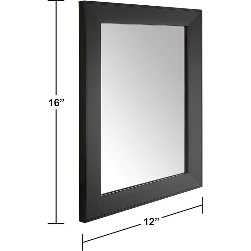 Beveled Frame Wall Mounted Mirror Clear Reflection Easy Install Bedroom Bathroom