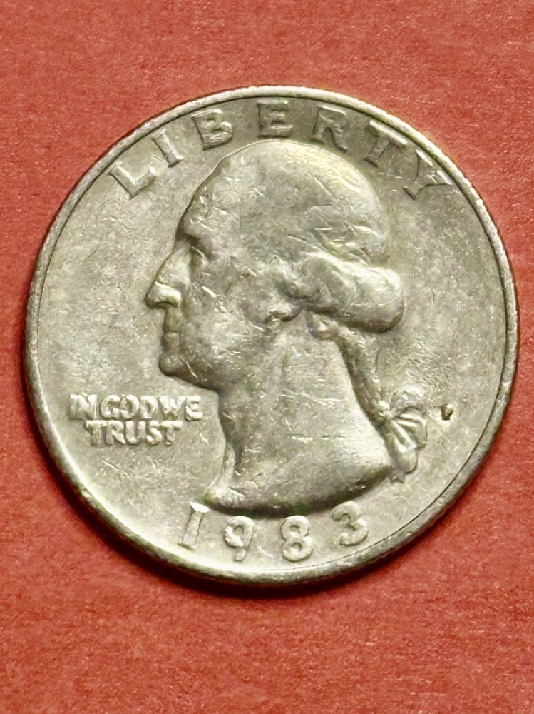 1983 P WASHINGTON QUARTER ERROR ! FILLED IN P MINT MARK ERROR#219
