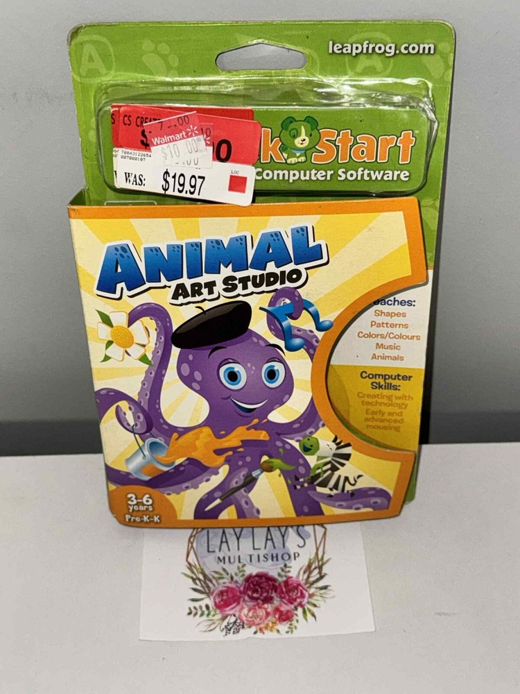Leap Frog ClickStart Animal Art Studio My First Computer Software - NEW! *1*