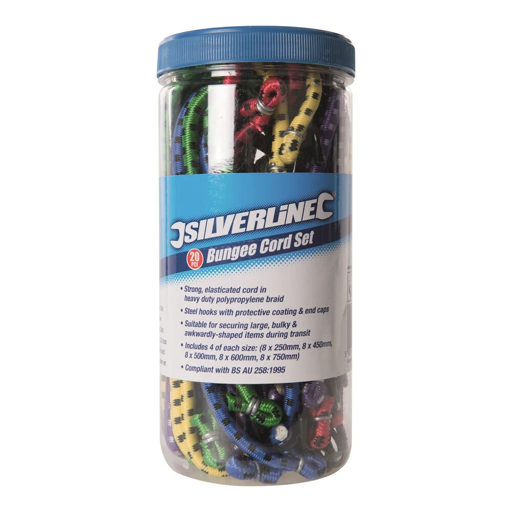 Silverline Bungee Cord Set 20pce (759497)