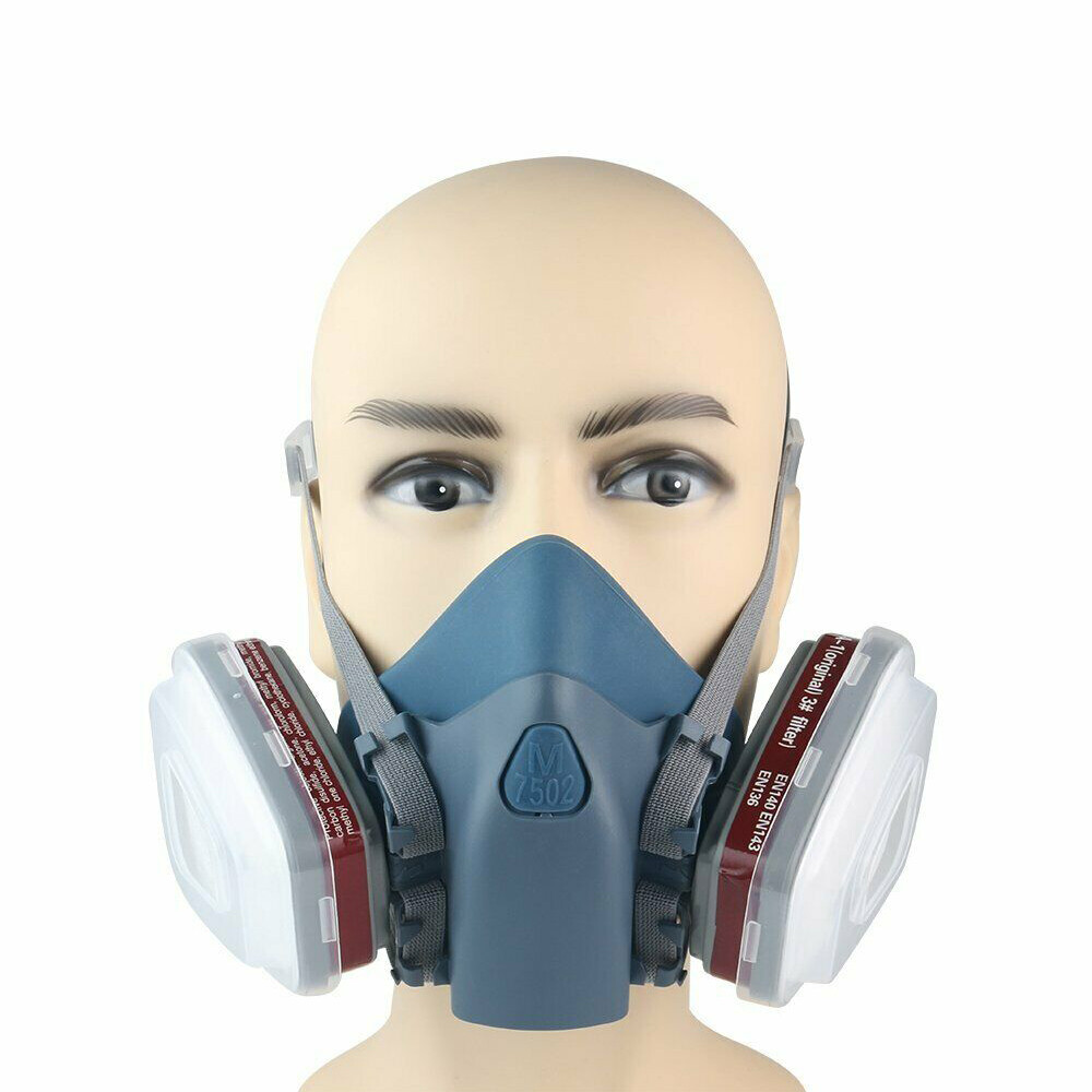 3M Reusable Respirator Half Facepiece 7502 For Chemical Handling, Painting, Med